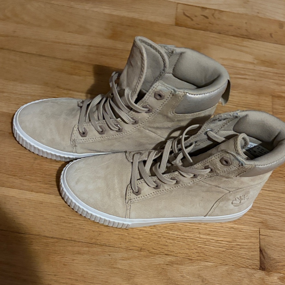 Timberland Tan High-Top Sneakers